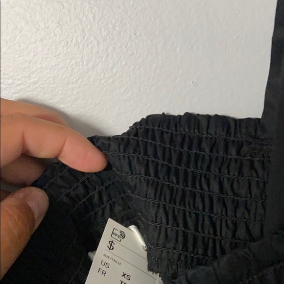 H&M black puff sleeve poplin mini dress - Picture 13 of 15